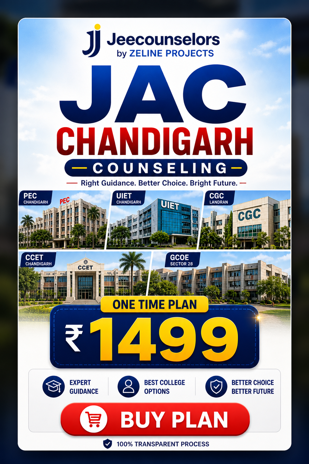 JAC Chandigarh Counselling Plan ₹1499 — Expert Guidance