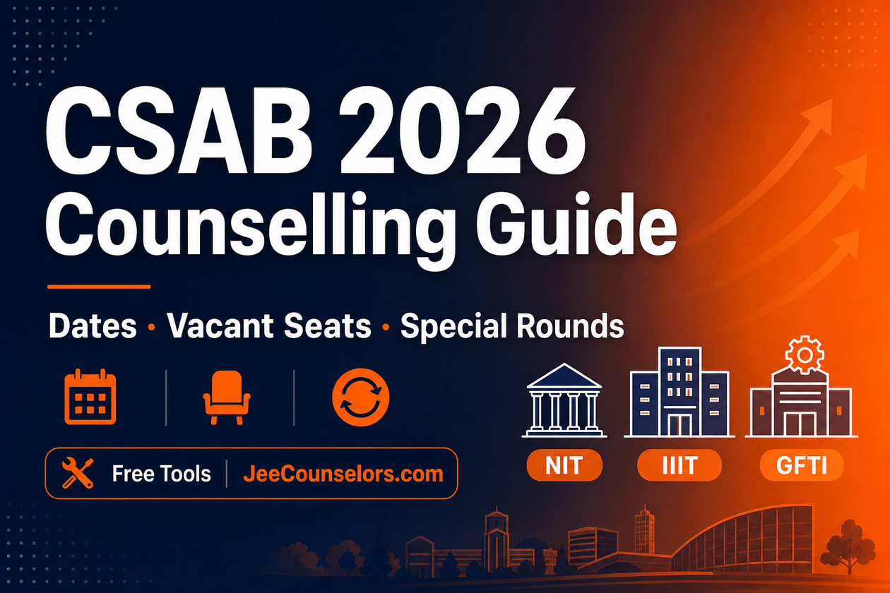 CSAB 2026 Counselling: Dates (28 July 2026), Process, Rules & Vacant ...
